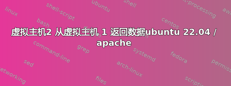 虚拟主机2 从虚拟主机 1 返回数据ubuntu 22.04 / apache