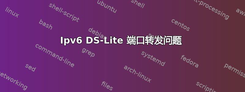 Ipv6 DS-Lite 端口转发问题