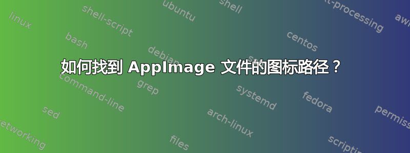 如何找到 AppImage 文件的图标路径？