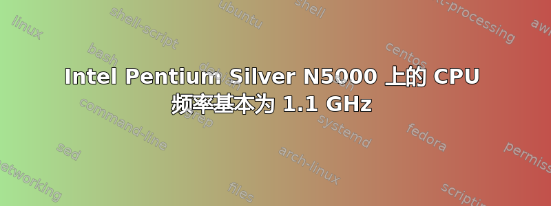 Intel Pentium Silver N5000 上的 CPU 频率基本为 1.1 GHz