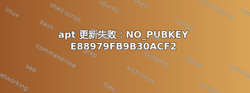 apt 更新失败：NO_PUBKEY E88979FB9B30ACF2