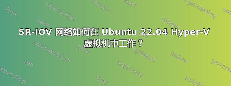 SR-IOV 网络如何在 Ubuntu 22.04 Hyper-V 虚拟机中工作？