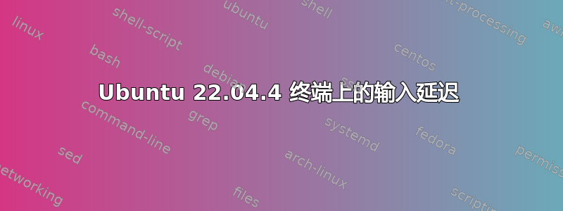 Ubuntu 22.04.4 终端上的输入延迟