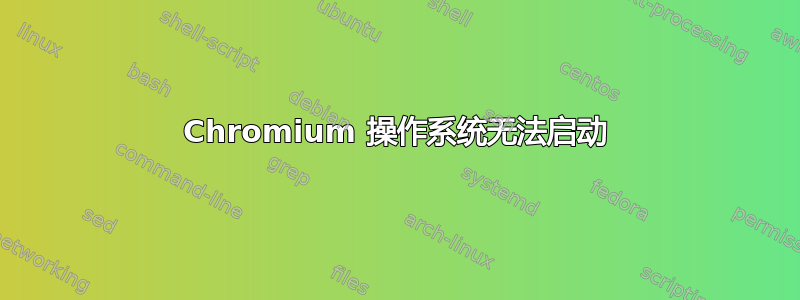 Chromium 操作系统无法启动