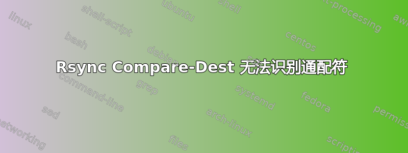 Rsync Compare-Dest 无法识别通配符