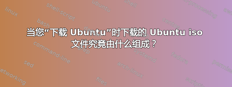 当您“下载 Ubuntu”时下载的 Ubuntu iso 文件究竟由什么组成？