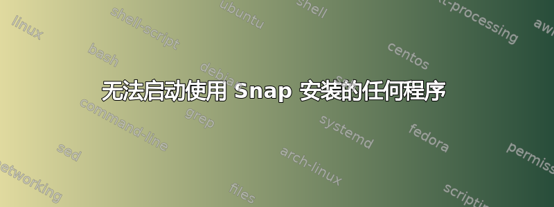 无法启动使用 Snap 安装的任何程序