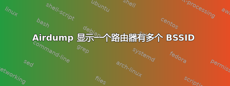 Airdump 显示一个路由器有多个 BSSID