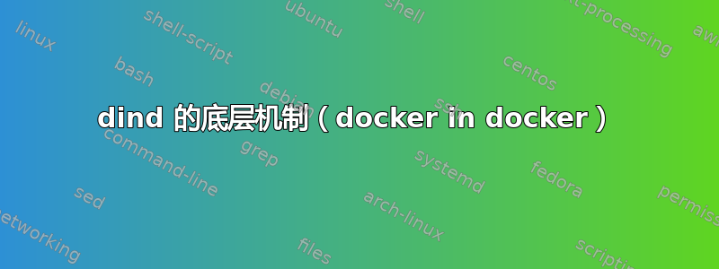 dind 的底层机制（docker in docker）