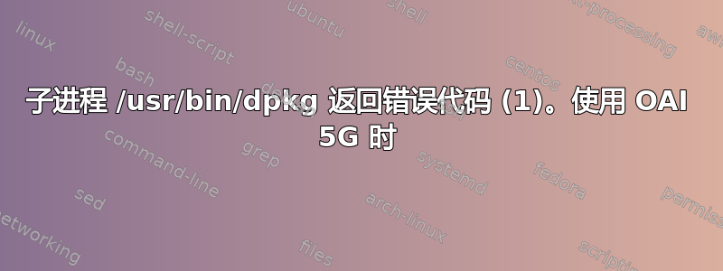 子进程 /usr/bin/dpkg 返回错误代码 (1)。使用 OAI 5G 时