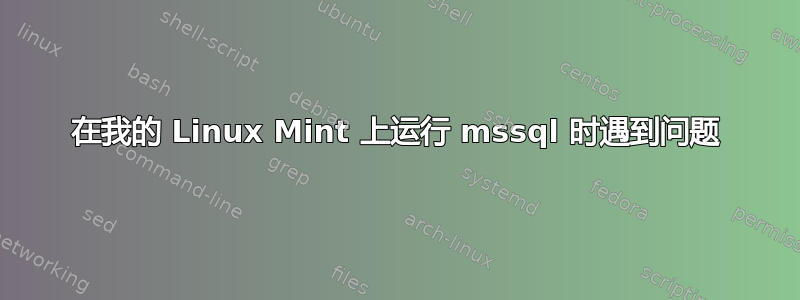 在我的 Linux Mint 上运行 mssql 时遇到问题