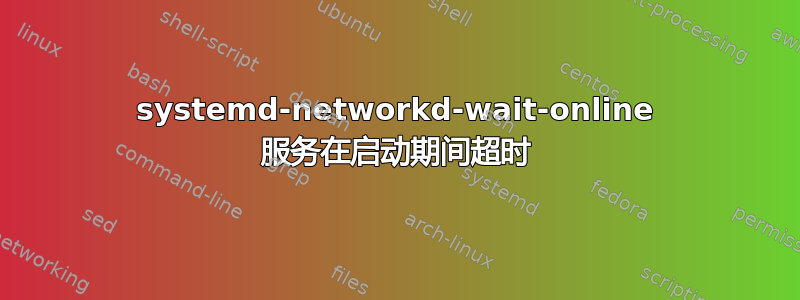 systemd-networkd-wait-online 服务在启动期间超时