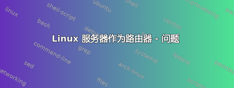 Linux 服务器作为路由器 - 问题