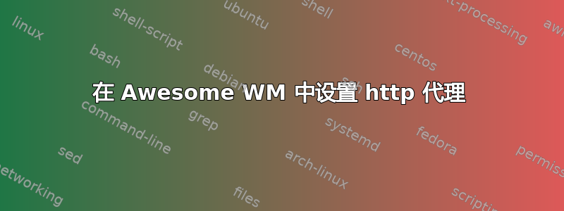 在 Awesome WM 中设置 http 代理