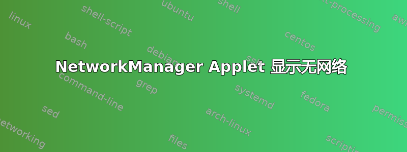 NetworkManager Applet 显示无网络