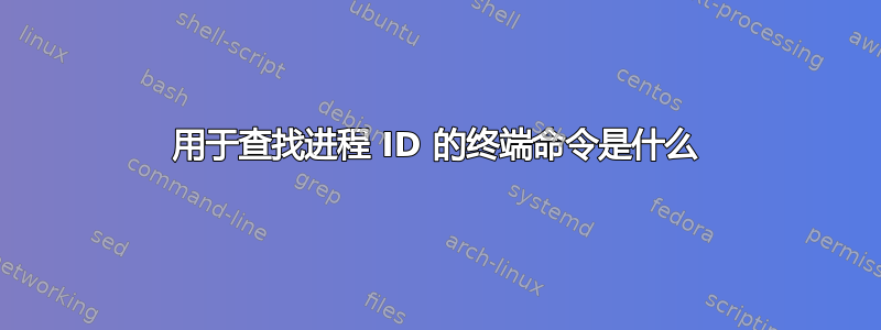 用于查找进程 ID 的终端命令是什么