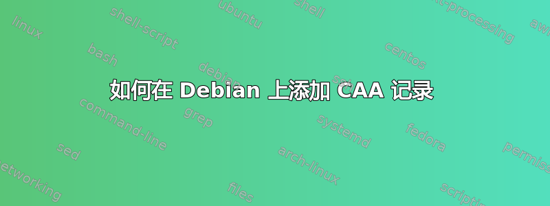 如何在 Debian 上添加 CAA 记录