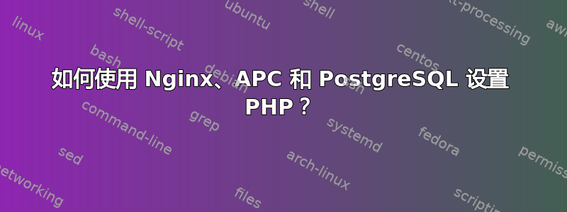 如何使用 Nginx、APC 和 PostgreSQL 设置 PHP？