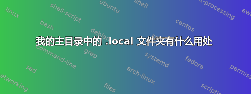 我的主目录中的 .local 文件夹有什么用处