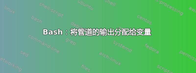 Bash：将管道的输出分配给变量