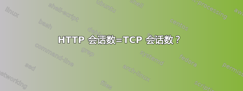 HTTP 会话数=TCP 会话数？