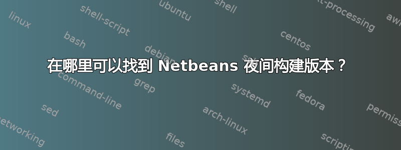 在哪里可以找到 Netbeans 夜间构建版本？