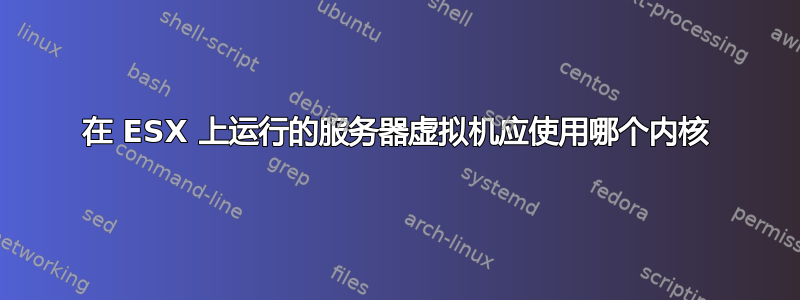 在 ESX 上运行的服务器虚拟机应使用哪个内核