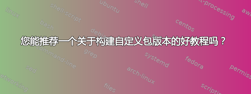 您能推荐一个关于构建自定义包版本的好教程吗？