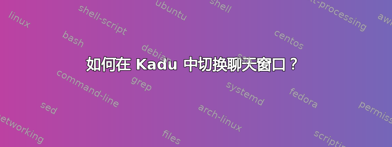 如何在 Kadu 中切换聊天窗口？