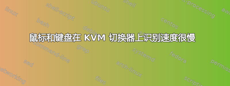 鼠标和键盘在 KVM 切换器上识别速度很慢 