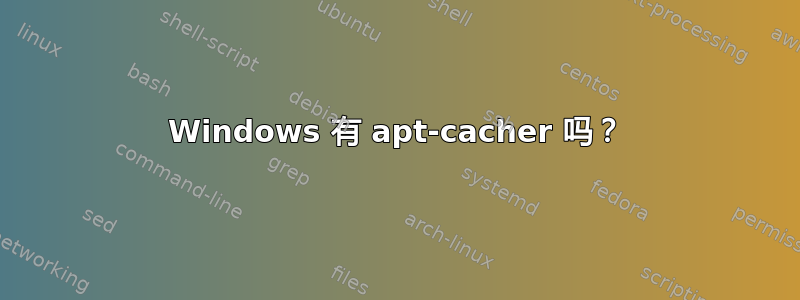 Windows 有 apt-cacher 吗？