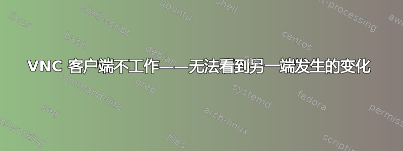 VNC 客户端不工作——无法看到另一端发生的变化