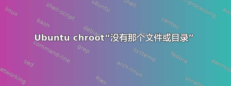 Ubuntu chroot“没有那个文件或目录”