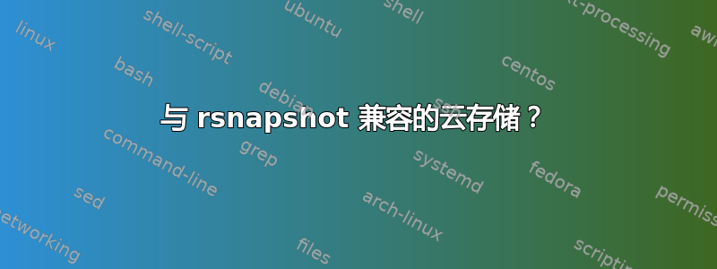 与 rsnapshot 兼容的云存储？