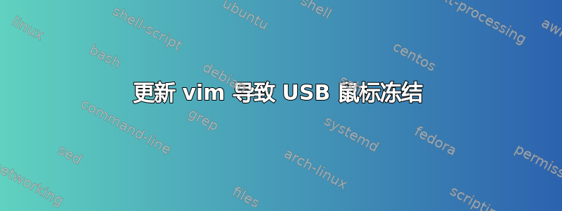 更新 vim 导致 USB 鼠标冻结