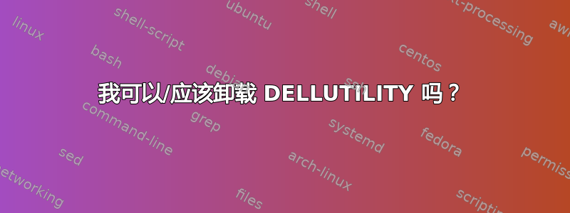 我可以/应该卸载 DELLUTILITY 吗？