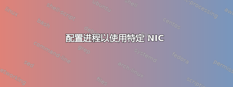 配置进程以使用特定 NIC