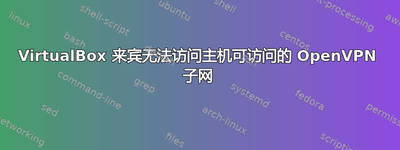 VirtualBox 来宾无法访问主机可访问的 OpenVPN 子网