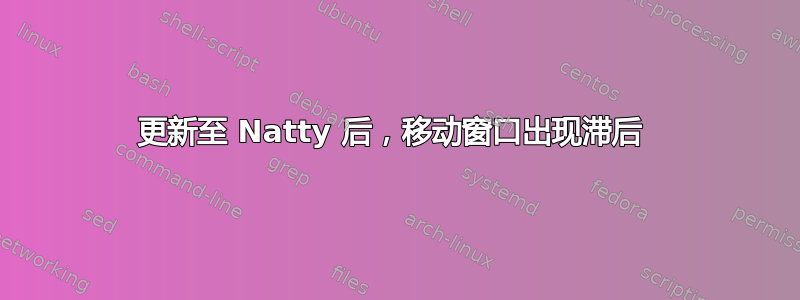 更新至 Natty 后，移动窗口出现滞后 