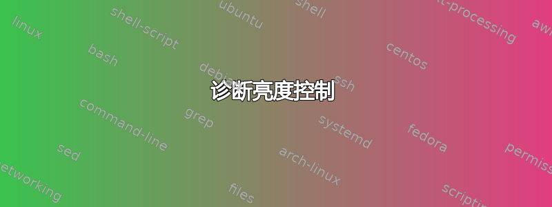 诊断亮度控制