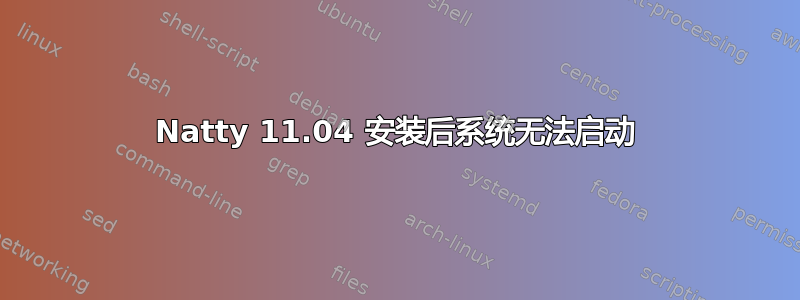 Natty 11.04 安装后系统无法启动