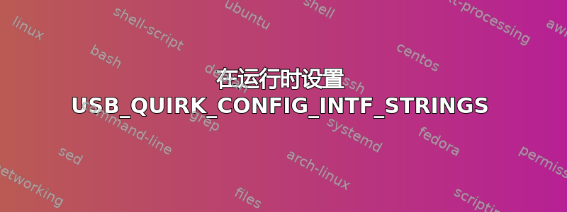 在运行时设置 USB_QUIRK_CONFIG_INTF_STRINGS