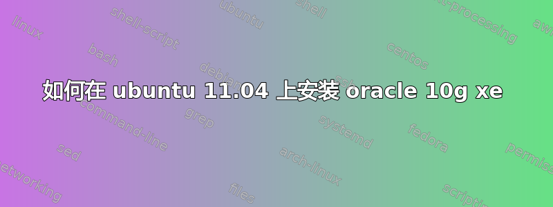 如何在 ubuntu 11.04 上安装 oracle 10g xe