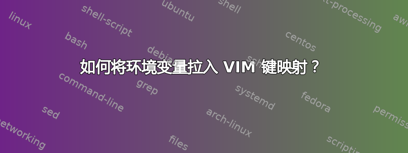 如何将环境变量拉入 VIM 键映射？