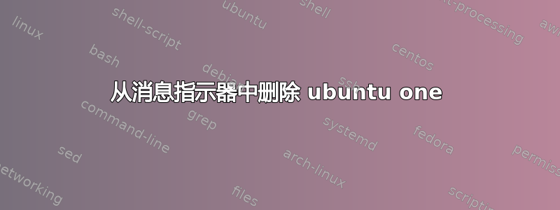 从消息指示器中删除 ubuntu one