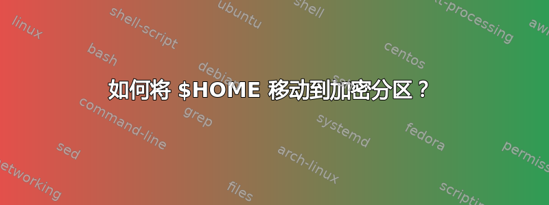 如何将 $HOME 移动到加密分区？