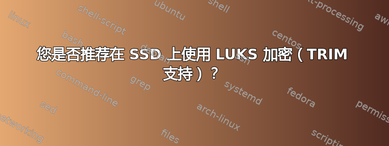 您是否推荐在 SSD 上使用 LUKS 加密（TRIM 支持）？