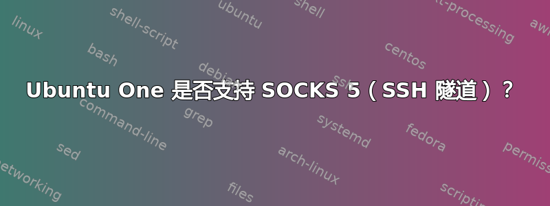 Ubuntu One 是否支持 SOCKS 5（SSH 隧道）？