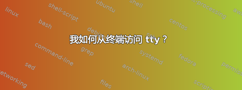 我如何从终端访问 tty？