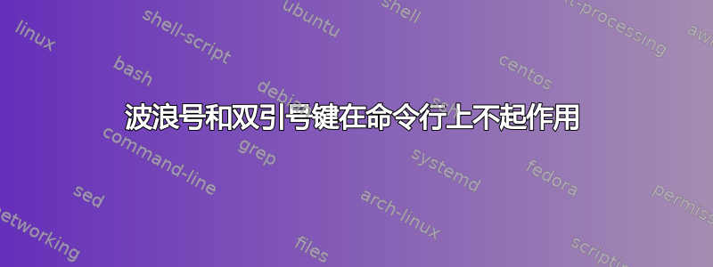 波浪号和双引号键在命令行上不起作用